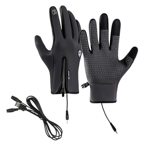 Womens Heated Gloves, Usb Rechargeable Gloves, Touchscreen Heated Gloves, Adjustable Winter Gloves, Adjustable Waterproof Heated Gloves for Cycling, Ice Skating, and Outdoor Winter Activities von Fravsiu