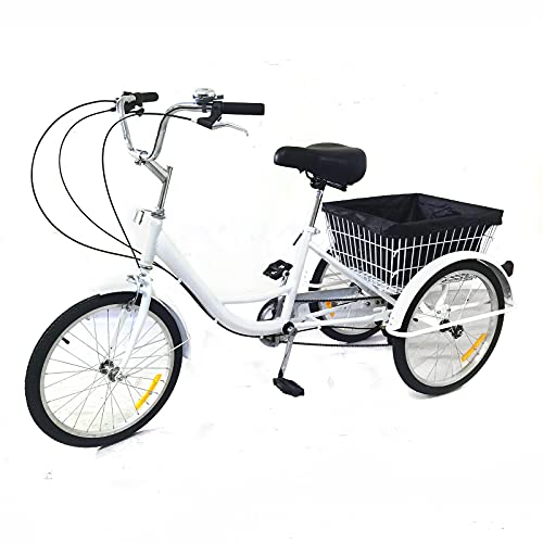 3-Rad-Fahrrad mit Korb Dreirad, 20" 8 Gang Dreirad Trike Cruise für Erwachsene mit 3 Rädern und großem Korb für Erwachsene, ältere Menschen, Mädchen, Jungen, Herren und Damen 3-Rad-Fahrrad mit Korb Dreirad, 20" 8 Gang Dreirad Trike Cruise für Erwachsene mit 3 Rädern und großem Korb für Erwachsene, ältere Menschen, Mädchen, Jungen, Herren und Damen von Frederimo