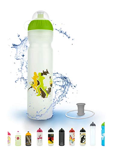 FreeWater Trinkflasche, 1000ml, Sportler: schadstofffrei, spülmaschinengeeignet, auslaufsicher, langlebig von FreeWater