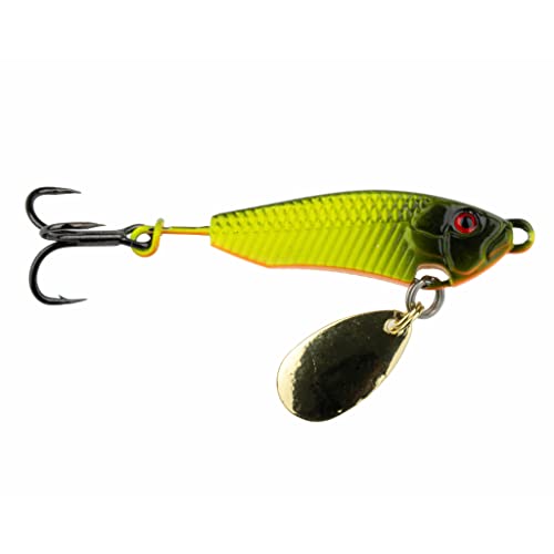 Freedom Tackle Freedom Flash Veritcal Jig mit bauchmontierter Indiana-Klinge, 1,27 g, Schwarz Chartreuse von Freedom Tackle