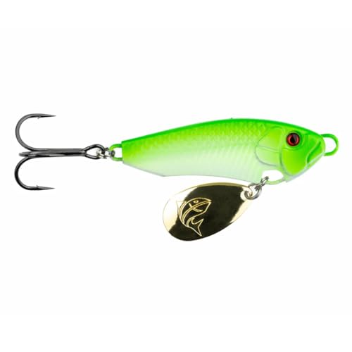 Freedom Tackle Freedom Flash XL Premium Zink UV-beschichteter Körper, 1,9 g, grün Leuchtend von Freedom Tackle