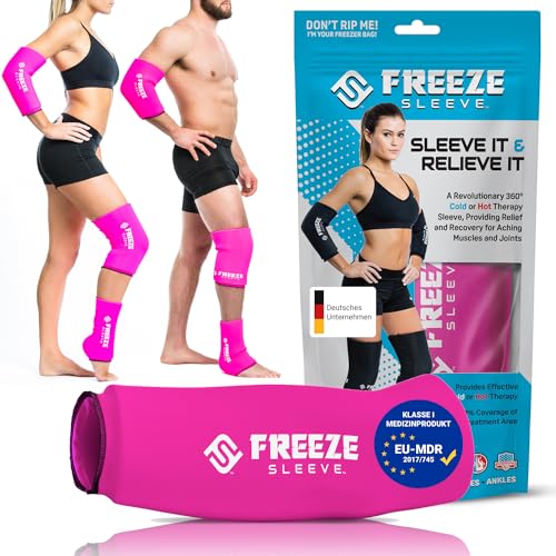 Freeze Sleeves Universal Kompressionshülse - Heiß- und Kältetherapie - Freeze Sleeve (S 20-26cm, Rosa) von FreezeSleeve