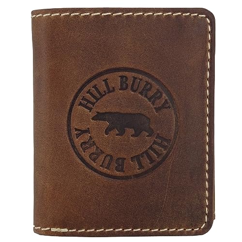 Echt-Leder Leder Geldbörse • Geldbeutel Damen und Herren mit RFID-Schutz • Portmonee mit Münzfach • Portemonnaie Hill Burry HillBurry • braun für Männer Brieftasche Wallet • Hochformat Echt-Leder Leder Geldbörse • Geldbeutel Damen und Herren mit RFID-Schutz • Portmonee mit Münzfach • Portemonnaie Hill Burry HillBurry • braun für Männer Brieftasche Wallet • Hochformat von Fregery
