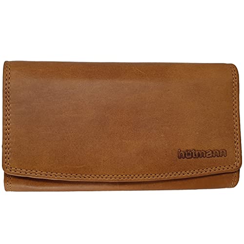 Fregery Geldbörse Geldbörse Portemonnaie, Portmonee aus Leder Frauen Damen Langbörse mit RFID Schutz Geldtasche Frauen Germany Design (2021 Jahr Kollektion, 18cm x 10cm x 3,8cm braun) von Fregery