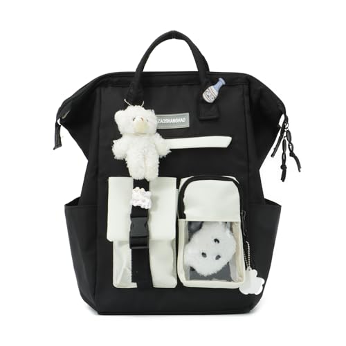 Freiesoldaten Kawaii Rucksack für Teenager Mädchen Niedlich Student Büchertasche Schulranzen mit Anstecknadel und Zubehör von Freiesoldaten