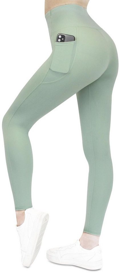 Frentree Leggings mit Taschen für Damen, Lange Sporthose, (High Waist, Yogaleggings in vielen Farben) Laufhose mit hohem Komfort von Frentree
