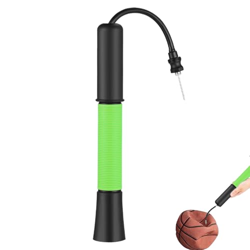 Ballpumpe - Luftpumpe, Fußballluftpumpe - Tragbare Pumpe für Basketball - Hermetische Funktion mit 30 psi -Drucknadeln für Ball und Schwimmen - Schwarz, Grün, Rot und Blau Ballpumpe - Luftpumpe, Fußballluftpumpe - Tragbare Pumpe für Basketball - Hermetische Funktion mit 30 psi -Drucknadeln für Ball und Schwimmen - Schwarz, Grün, Rot und Blau von Frfik