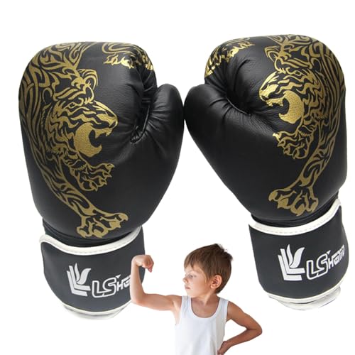 Boxhandschuhe – Boxhandschuhe für Erwachsene | Boxhandschuhe für Kinder, Unisex-Boxhandschuhe aus PU-Leder mit Tiger-Aufdruck, Handschutz für Kampfsport, Fitness- und Sporthandschuhe für Männer von Frfik