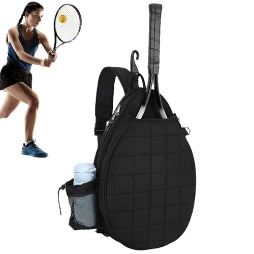 Frfik Tennis-Tasche für Damen, Tragegriff oben, mit Wasserflaschenhalter, Brustgitter, bedruckte Tennisschlinge, abnehmbare Schultertasche von Frfik