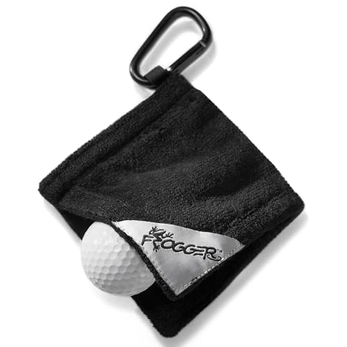 Frogger Golfball-Handtuch, Motiv: Amphibien, nass/trocken, 10,2 x 10,2 cm von Frogger