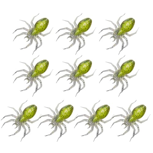 10 Künstliche Spinnen Köder Topwater Schwimmköder Simulationsspinnen Swimbaits Köder Schwimmende Spinnen Gummiköder von Frotox