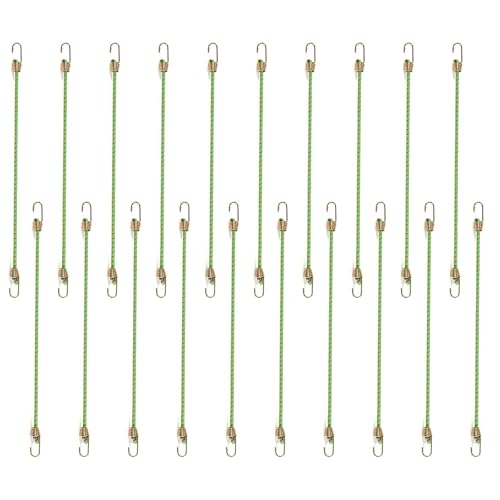 Frotox 20Pcs Elastische Bungee Strap Bungee Seil Für Sicherung Planen Gepäck Zelt Heavy Duty Bungee Seil Gepäck Strap Mit Haken von Frotox