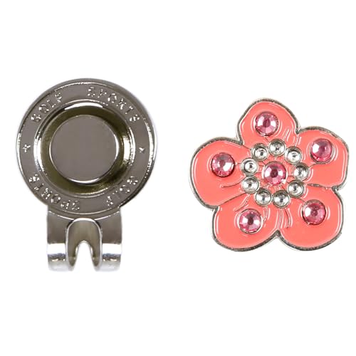 Strasssteine ​​Blumenmuster Golfballmarker Und Magnetische Hutclips Golfkappen Clips Ersatzplätze Geschenk Für Männer Frauen von Frotox