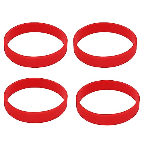 Frsoinor 4 x modisches Silikon-Gummiband, elastisches Armband, Armreif, Rot von Frsoinor