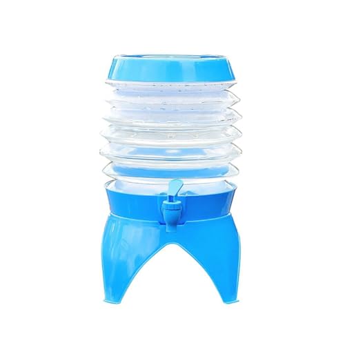 Frsoinor Faltbarer Wasserbehälter für Den Außenbereich, Camping, Faltbarer Wassereimer, Angeln, Reisen, Saft, Trinken, Aufbewahrung, Wasserhahn-Eimer, 5,5 L von Frsoinor