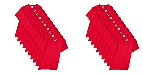 FRUIT OF THE LOOM Jungen T-Shirt (10 Stück) (rot, 2 von 12-13 Jahren) von Fruit of the Loom