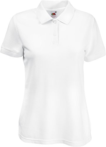 Polo-Shirt * Lady-Fit 65/35 Polo * Fruit of the Loom, Weiss, L von Fruit of the Loom