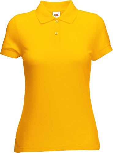 Polo-Shirt * Lady-Fit 65/35 Polo * Fruit of the Loom sonnenblumengelb,S von Fruit of the Loom