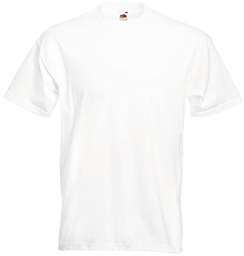 Super Premium T-Shirt für Herren Farbe weiß Größe L von Fruit of the Loom