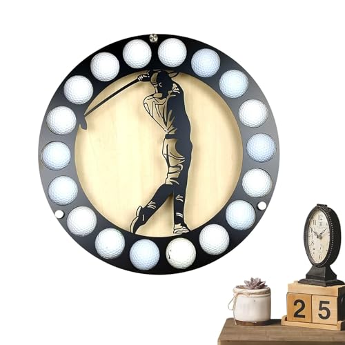 Fruusv Golfball-Wandregal, Golfball-Vitrine für Golfer, kreatives, stilvolles rundes Display-Rack, Wandhalterung, Dekoration für Golfer und Golf-Enthusiasten, Wohnzimmer Fruusv Golfball-Wandregal, Golfball-Vitrine für Golfer, kreatives, stilvolles rundes Display-Rack, Wandhalterung, Dekoration für Golfer und Golf-Enthusiasten, Wohnzimmer von Fruusv