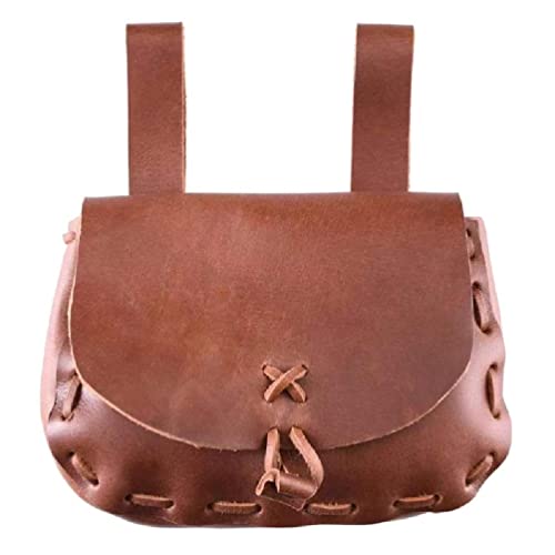 Mittelalterliche Hüfttasche Vintage Handarbeit Gürteltasche Hüfttasche Gürteltasche Mittelalter Tasche Nordische geprägte Tasche, braun von FuBESk