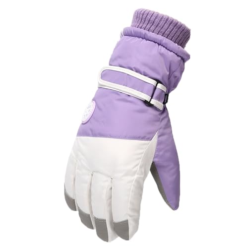 Handschuhe für Damen, kaltes Wetter, Erwachsene, Skihandschuhe mit Plüsch-Winterisolierung, winddicht und Motorrad, E-Bike-Reithandschuhe für Paare, Handschuhe, Fäustlinge, Kombination mit Tasche von Fucouture