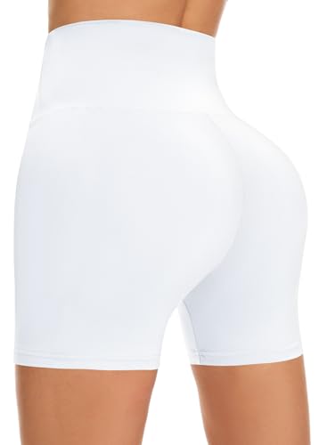 FuelMeFoot Damen Kurze Sporthose High Waist Yoga Sport Shorts Leggings für Sommer Leggins Radlerhose Fitness Hotpants Gym Bike A02-Weiß S/M FuelMeFoot Damen Kurze Sporthose High Waist Yoga Sport Shorts Leggings für Sommer Leggins Radlerhose Fitness Hotpants Gym Bike A02-Weiß S/M von FuelMeFoot