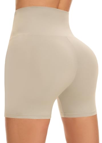 FuelMeFoot Damen Kurze Sporthose High Waist Yoga Sport Shorts Leggings für Sommer Leggins Radlerhose Fitness Hotpants Gym Bike A05-Beige S/M FuelMeFoot Damen Kurze Sporthose High Waist Yoga Sport Shorts Leggings für Sommer Leggins Radlerhose Fitness Hotpants Gym Bike A05-Beige S/M von FuelMeFoot