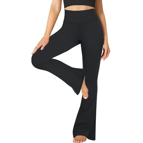FuelMeFoot Flared Yogahose Damen Leggings High Waist Schlaghose Blickdicht Leggins Bootcut Jogginghose Jazzpants mit Bauchkontrolle Fitness. 1 Pack-01-Schwarz S FuelMeFoot Flared Yogahose Damen Leggings High Waist Schlaghose Blickdicht Leggins Bootcut Jogginghose Jazzpants mit Bauchkontrolle Fitness. 1 Pack-01-Schwarz S von FuelMeFoot