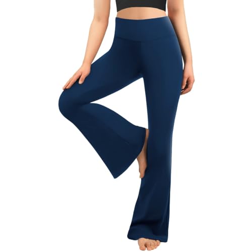 FuelMeFoot Flared Yogahose Damen Leggings High Waist Schlaghose Blickdicht Leggins Bootcut Jogginghose Jazzpants mit Bauchkontrolle Fitness.1 Pack-04-Navy Blau S FuelMeFoot Flared Yogahose Damen Leggings High Waist Schlaghose Blickdicht Leggins Bootcut Jogginghose Jazzpants mit Bauchkontrolle Fitness.1 Pack-04-Navy Blau S von FuelMeFoot