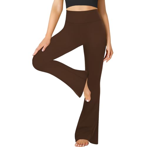 FuelMeFoot Flared Yogahose Damen Leggings High Waist Schlaghose Blickdicht Leggins Bootcut Jogginghose Jazzpants mit Bauchkontrolle Fitness. 1 Pack-07-Braun M FuelMeFoot Flared Yogahose Damen Leggings High Waist Schlaghose Blickdicht Leggins Bootcut Jogginghose Jazzpants mit Bauchkontrolle Fitness. 1 Pack-07-Braun M von FuelMeFoot