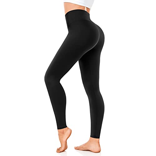 FuelMeFoot Leggings Damen High Waist Blickdicht Leggins mit Bauchkontrolle Slim Fit Angenehm Weiche Elastische Sportleggings.1 Pack-01-Schwarz S/M FuelMeFoot Leggings Damen High Waist Blickdicht Leggins mit Bauchkontrolle Slim Fit Angenehm Weiche Elastische Sportleggings.1 Pack-01-Schwarz S/M von FuelMeFoot