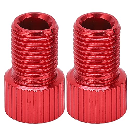 Fuerdich Fahrradventil-Konverter, Fahrrad-Ventil-Adapter-Konverter, Schrader-Ventil-Adapter für Mountainbike, Rennrad, Radfahren (Red) von Fuerdich