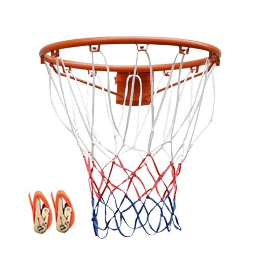 Fukamou Basketballkorb für Kinder, Basketballkorb für Erwachsene,Mehrzweck-Basketballfelge aus Stahl | Stabiles, benutzerfreundliches Basketballzubehör, verdickter Basketballkorb für drinnen und von Fukamou