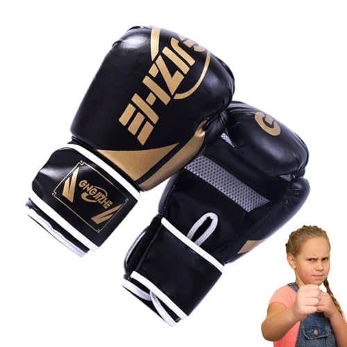 Fukamou Boxhandschuhe Für Kinder, Stoßdämpfende MMA-Handschuhe, 6 Unzen/8 Unzen Trainings-Box-Handschuhe Für Mädchen Und, Die Kickbox-Ausrüstung Kämpfen von Fukamou