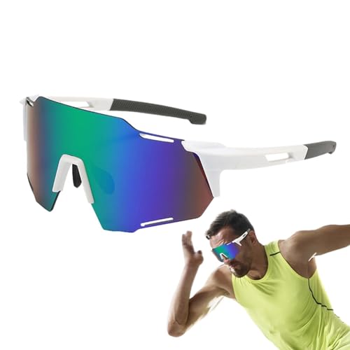 Fukamou Mountainbike-Sonnenbrille - Outdoor-Sport-Laufsonnenbrillen Für Herren,Winddichte, Staubdichte Fahrradbrille Für -, Mountainbike, Golf, Laufen, Softball von Fukamou