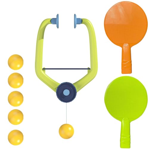 Tischtennis Trainer Set Zum Aufhängen, Eltern-Kind-Interaktionsspielzeug, Double Sparring Hand-Auge-Koordination, Kein Tisch Erforderlich von Fukamou