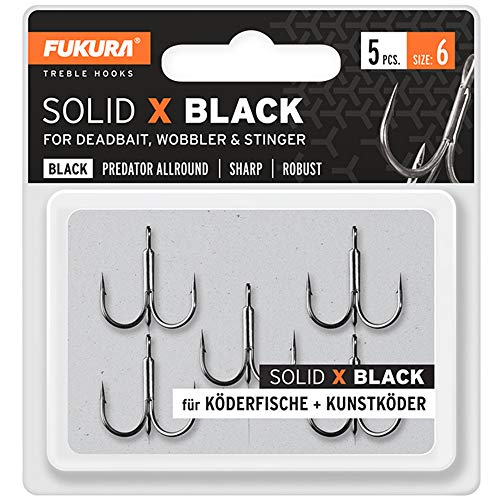 Fukura Solid X Drillinge - Drillingshaken, Größe/Packungsinhalt:Gr. 6/5 Stück Fukura Solid X Drillinge - Drillingshaken, Größe/Packungsinhalt:Gr. 6/5 Stück von Fukura