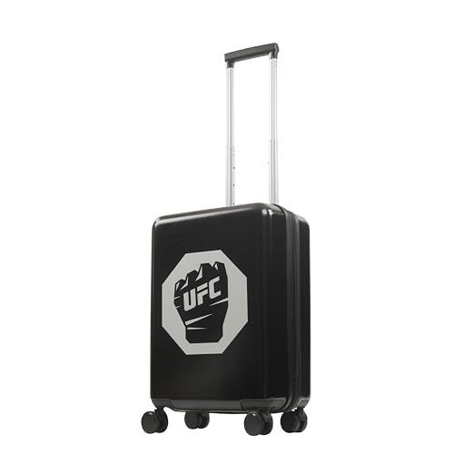 FUL UFC 22,5 Zoll Handgepäck Hardshell Rollkoffer mit Spinnrollen Schwarz, Schwarz, UFC 57,8 cm Handgepäck, Hartschalen-Rollkoffer mit Spinnrollen von Ful