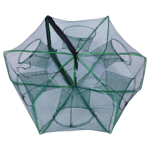 Reuse, Nylon Krebsfall, Faltbare Köderfalle Fischernetz Trap Net 6 Löche Cast Mesh Trap Reusen Krebsreuse Gefaltet Aalreus zum Aller Arten von Krabben Garnelen Reuse, Nylon Krebsfall, Faltbare Köderfalle Fischernetz Trap Net 6 Löche Cast Mesh Trap Reusen Krebsreuse Gefaltet Aalreus zum Aller Arten von Krabben Garnelen von Fulenyi