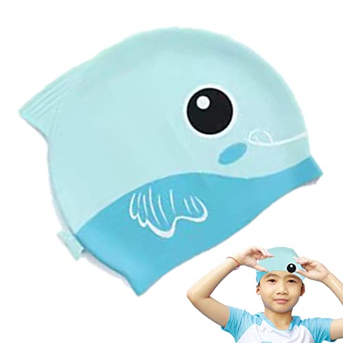 Badekappe für Mädchen, Fischform, Silikon, wasserdicht, rutschfest, für Mädchen, Jungen, Kinder, Jugendliche mit Langen Fulenyi Badekappe für Mädchen, Fischform, Silikon, wasserdicht, rutschfest, für Mädchen, Jungen, Kinder, Jugendliche mit Langen Fulenyi von Fulenyi