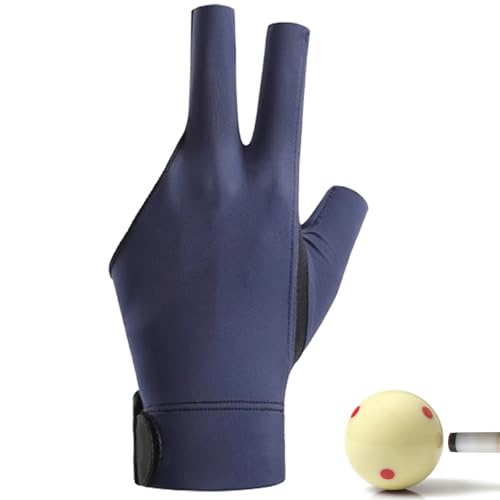 Billard-Handschuhe für die linke Hand, Übungshandschuhe, bequem und dünn, mit 3 Fingern, verstellbar und langlebig, mit Doppelnaht, für Billard-Züge von Fulenyi