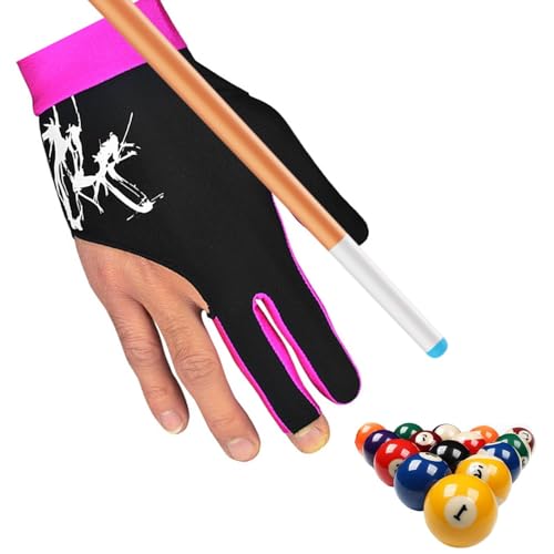 Billardtischhandschuhe | Übungshandschuhe – elastische Handschuhe, ultra-seidig, dünn, atmungsaktiv, rutschfest, mit 3 Fingern für die linke und rechte Hand von Fulenyi