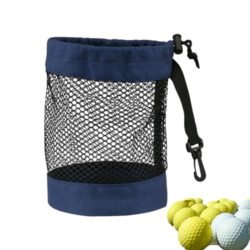 Fulenyi Golfball-Netztasche – Golfte-Tasche aus Netzstoff, Nylon-Golfball-Halter, tragbare Tasche mit Kordelzug und Clip, große Kapazität Aufbewahrungstasche für Golftraining, Übung von Fulenyi