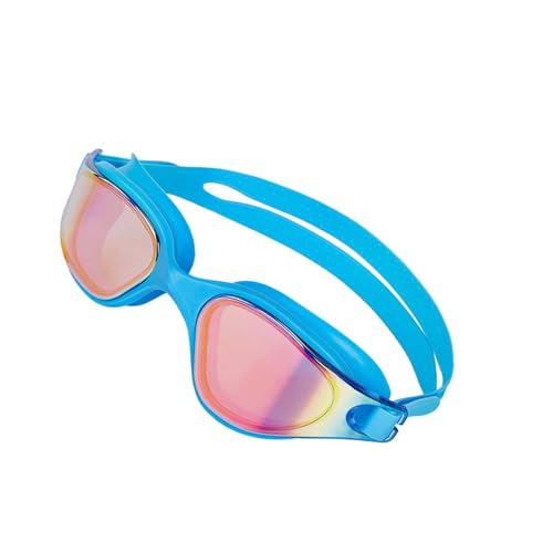 Fulenyi HD-Schwimmbrille für Erwachsene, Silikon, verstellbare Wassersportbrille, verstellbare Silikon-Schwimmbrille, galvanisiert, beschlagfrei, große Sicht für Erwachsene von Fulenyi