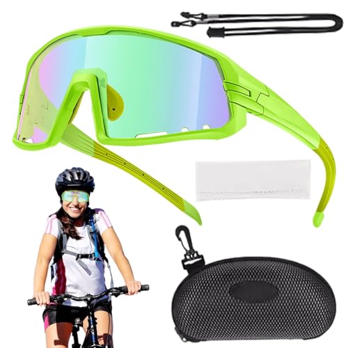 Fulenyi Herren-Fahrradbrillen,Fahrradbrillen für Herren,Winddichte Brille - Sport-Sonnenbrille mit UV-Schutz, farbwechselnde Fahrradbrille für Outdoor-Radfahren und Laufen von Fulenyi