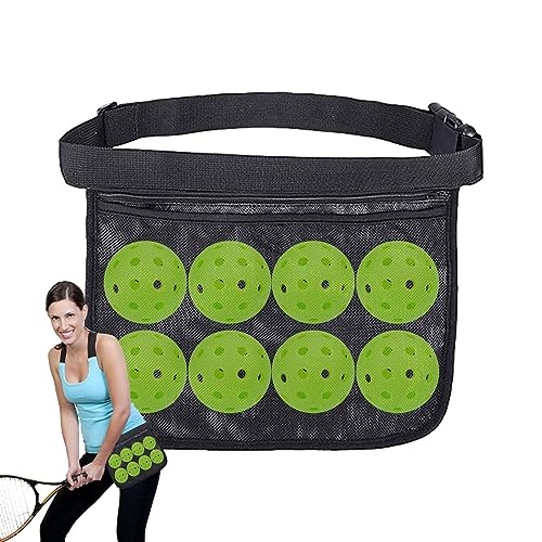 Fulenyi Tennisball-Hüfttaschen-Halter – Hüfttasche zur Aufbewahrung von Tennisbällen, Taillenball-Halter, Tischtennis-Trainingstasche mit 8 Bällen für Sportpack, Golfzubehör von Fulenyi