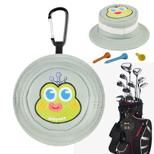 Golfballtasche, Eimerhut-Form, Golftasche mit 3 Golf-Tees, Aufbewahrungstasche für Golfbälle, kleine Taillen-Aufbewahrungstasche mit Karabiner, Sportzubehör von Fulenyi