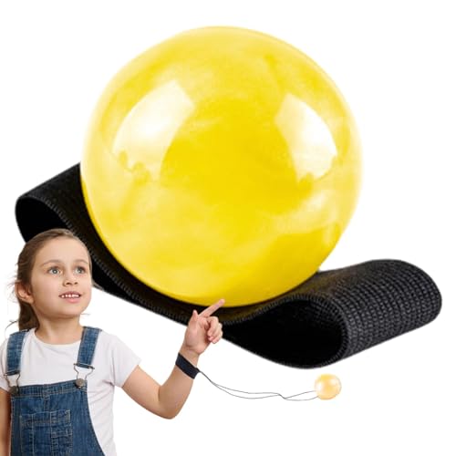 Handgelenkbälle an einer Schnur, Handgelenkrückholball für Kinder - Ballrücklauf am Handgelenk, Ballrücklauf mit Seil - Rebound-Bälle mit Armband, lustiger Ball an einer Schnur mit beleuchtetem Design von Fulenyi