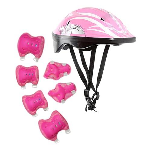 Knieschoner Kinder 7 In 1 Set Mit Skaterhelm, Inliner Schützer Für Kinder, Verstellbare Kinder Schutzausrüstung Set, Skateboard Helm Kinder, Fahrradhelm Kinderhelm, Protektorenset Kinder von Fulenyi